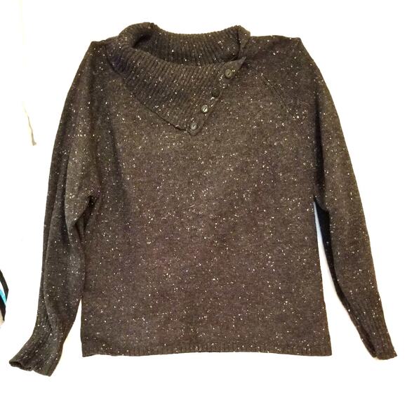 J. Jill Sweaters - J. Jill Sweaters split cowl pull over sweater gray Size: XL 1205